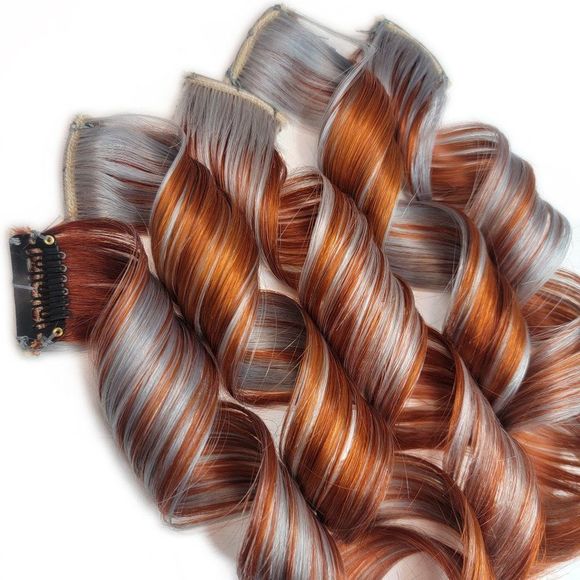 Copper Silver Boho 100% Real Remy Human Hair Extensions